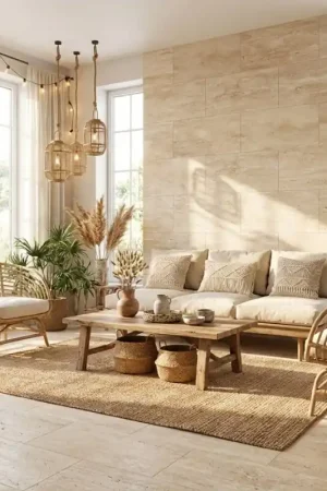 Satisfait Ou Remboursé Carrelage TRAVERTINO 60x120 cm EFFET PIERRE TRAVERTIN rectifié
